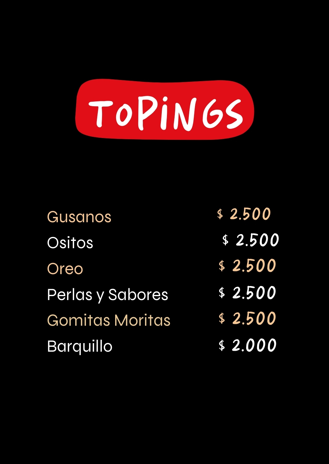 toppings